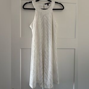 Three Hearts White Lace Dress